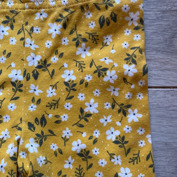 Mustard Floral Leggings - Picture 2 of 4